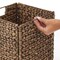 mDesign Large Woven Hyacinth Home Storage Basket for Cube Furniture, 2 Pack